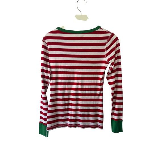 Hanna Andersson Red & White Stripe Henley Pajama Shirt Size XS - Picture 5 of 5
